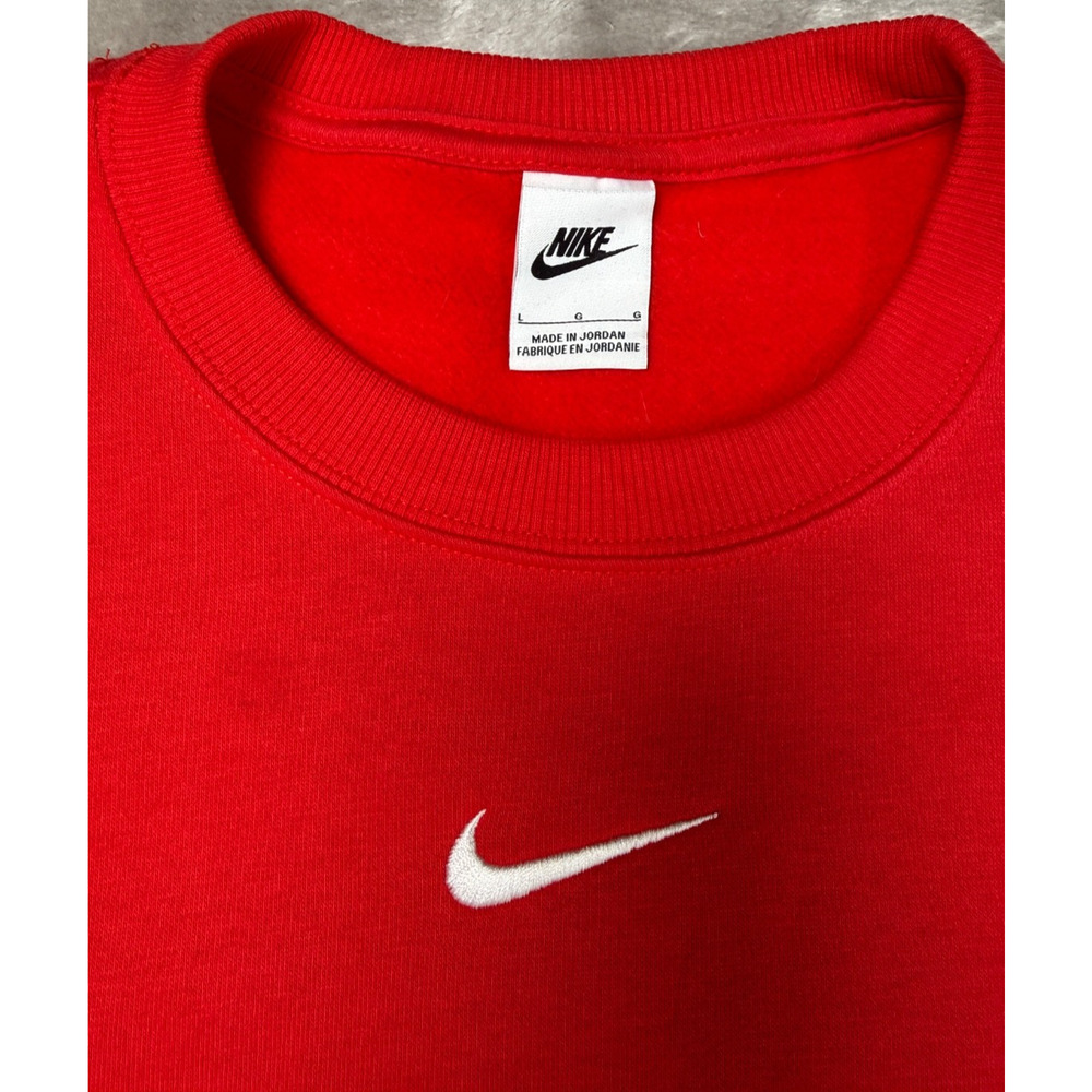 Nike Phoenix Fleece Oversized Crewneck Sweatshirt University Red Womens Size L - Picture 3 of 8
